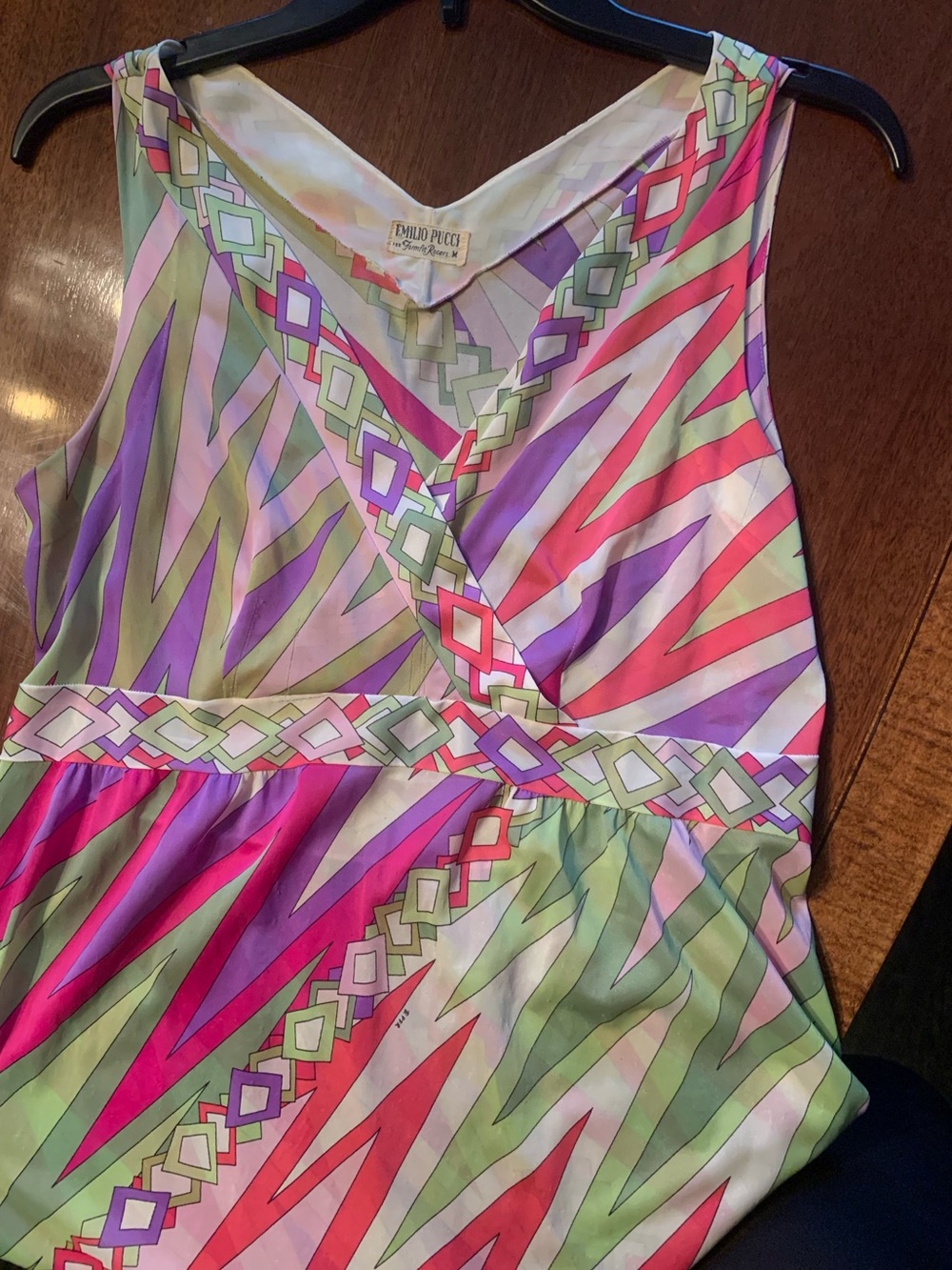 Emilio Pucci vintage slip dress Multicolor Geometric V-Neck Dress